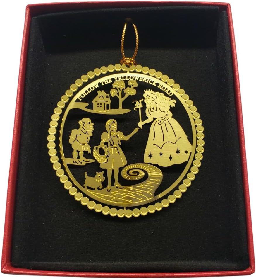 Wizard of Oz Christmas Ornament Follow the Yellow Brick Road Glinda Munchkin Dorothy Toto