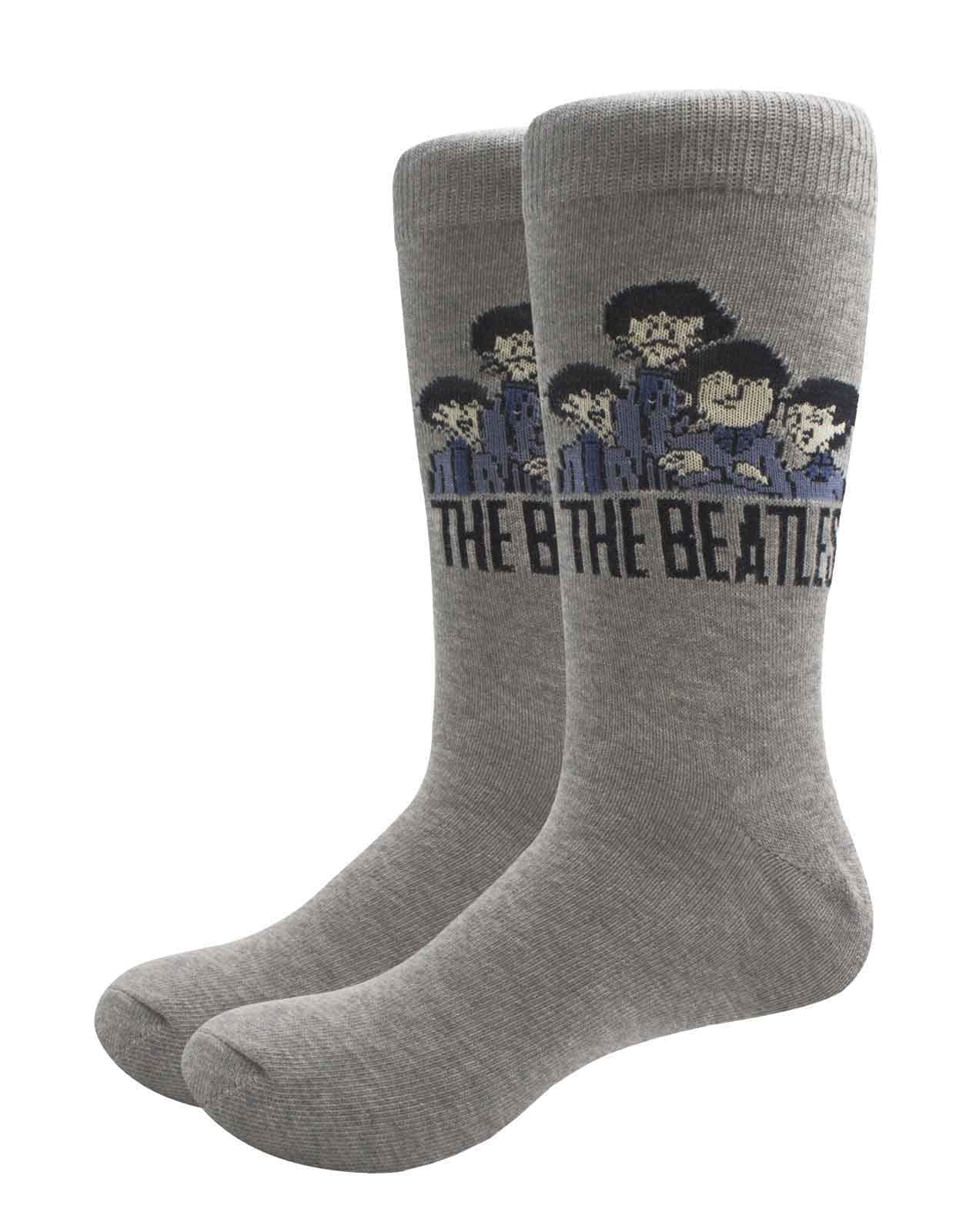 The Beatles Cartoon Group Official Womens Grey Socks (Uk Size 4-7) Size UK Size 4-7