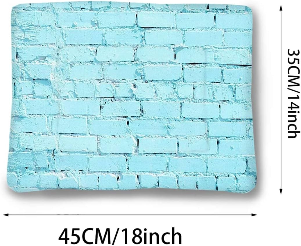 review Turquoise Thermal Pet Mat Bed Liner Mint Brick Old Wall Dog Warming Bed Mat for Pets Cats Dogs and Kittens for Outdoor Indoor Vintage Style 14
