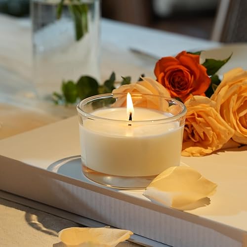 Miniatura 2 de Tarros de vela de vidrio de 4 onzas, paquete de 12 tarros de velas pequeñas para hacer velas, frascos vacíos de vidrio grueso de boca ancha