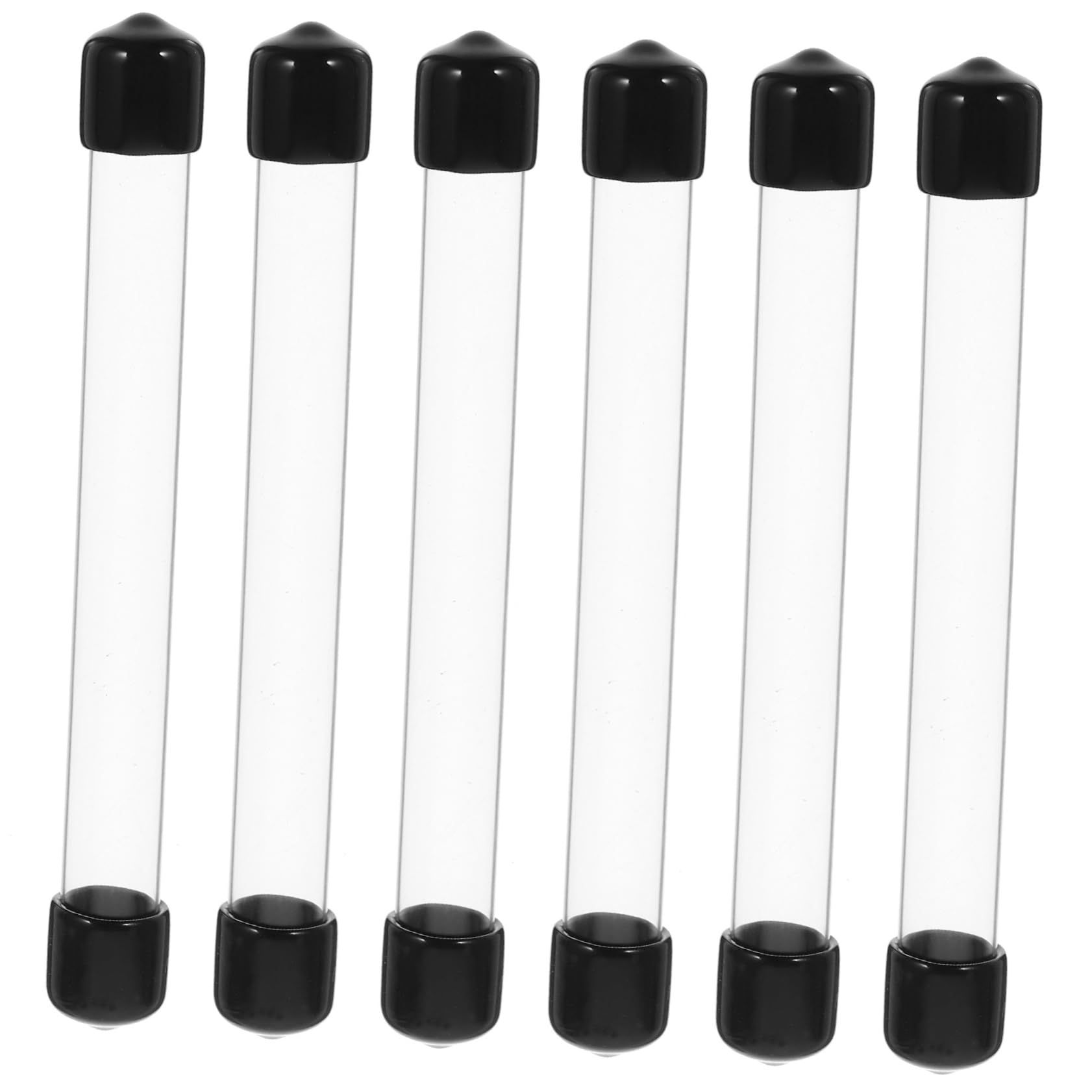 Cabilock 6 Pieces Round Storage Tube Lids Plastic Agarwood Tube Lightweight Portable Simple Delicate Design for Home Use