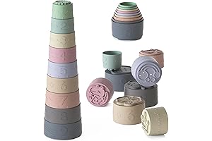 Baby Stacking Cups Toys: Sensory Montessori Toys for Teething Infants