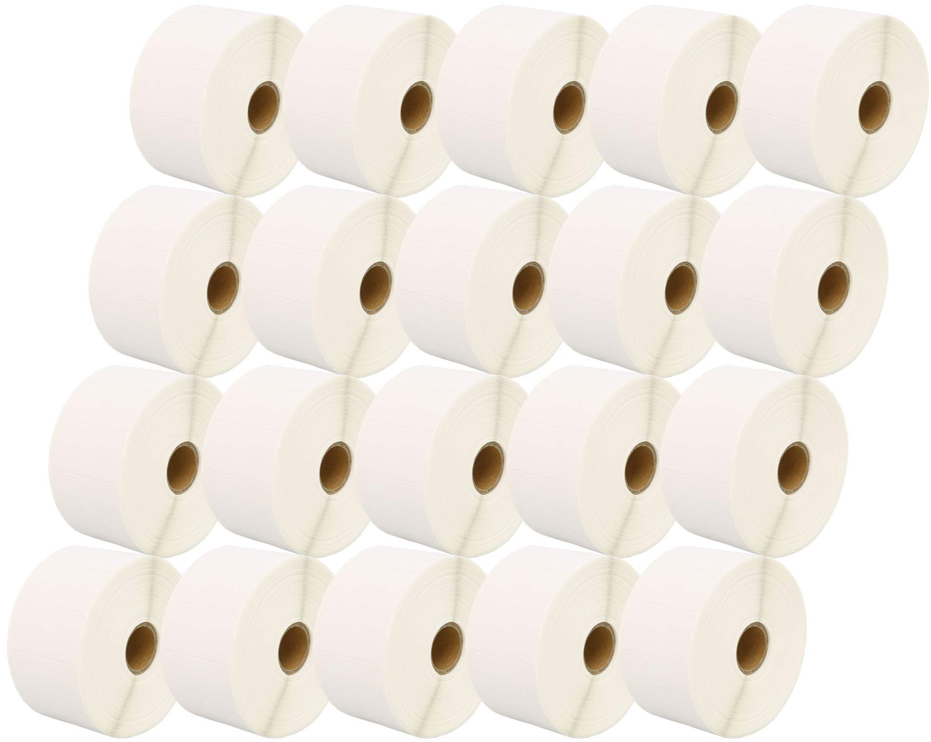 20,000 Compatible Zebra 50mm x 25mm White Direct Thermal Labels (1000 Labels per Roll) for Zebra Type Printers - Twenty Rolls