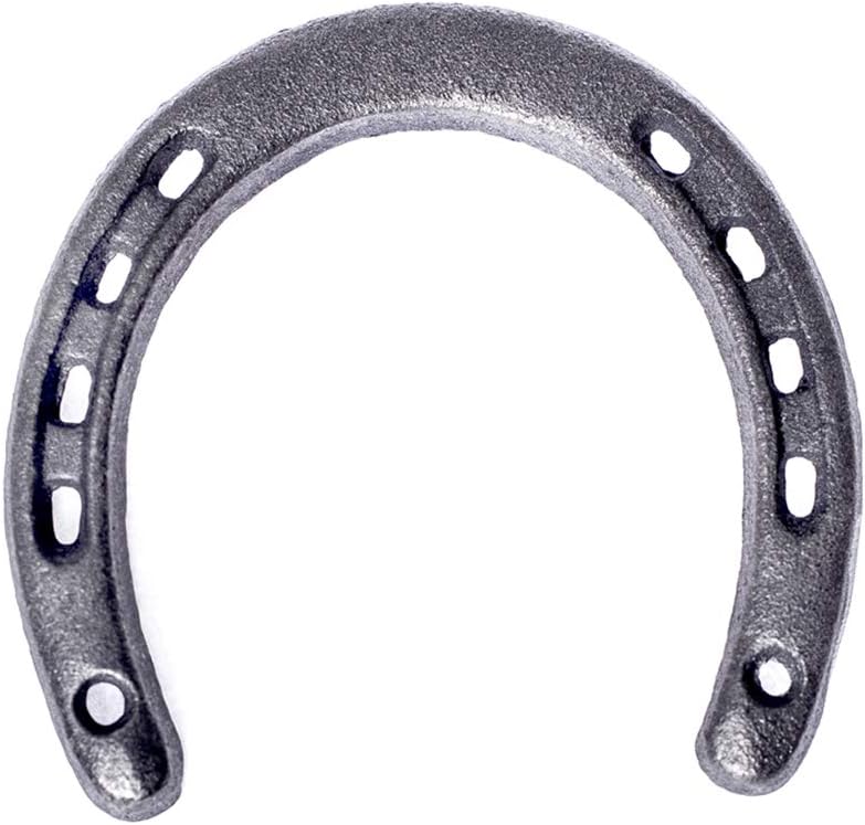 GGTYHAO 12PCS Cast Iron Horseshoe，for Good Lucky, Durable Cast Iron Medium Horseshoe 5 Holes On Each Side for Wall Hung