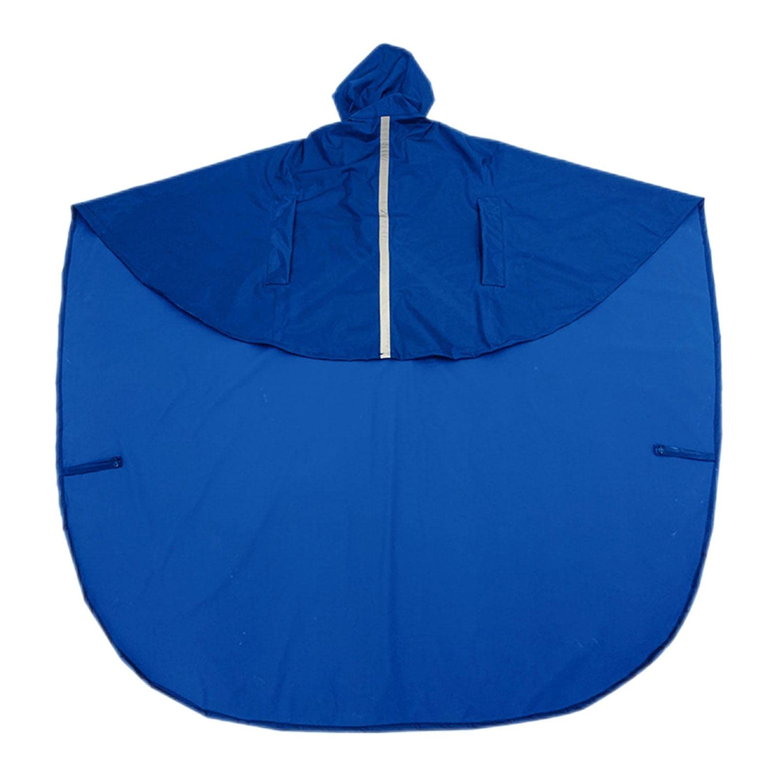 F Fityle Funda Impermeable Tipo Poncho para Silla de Ruedas, Transpirable, de Poliéster Resistente a Desgarros, con Capucha hasta La, para Adultos Y Ad, Azul