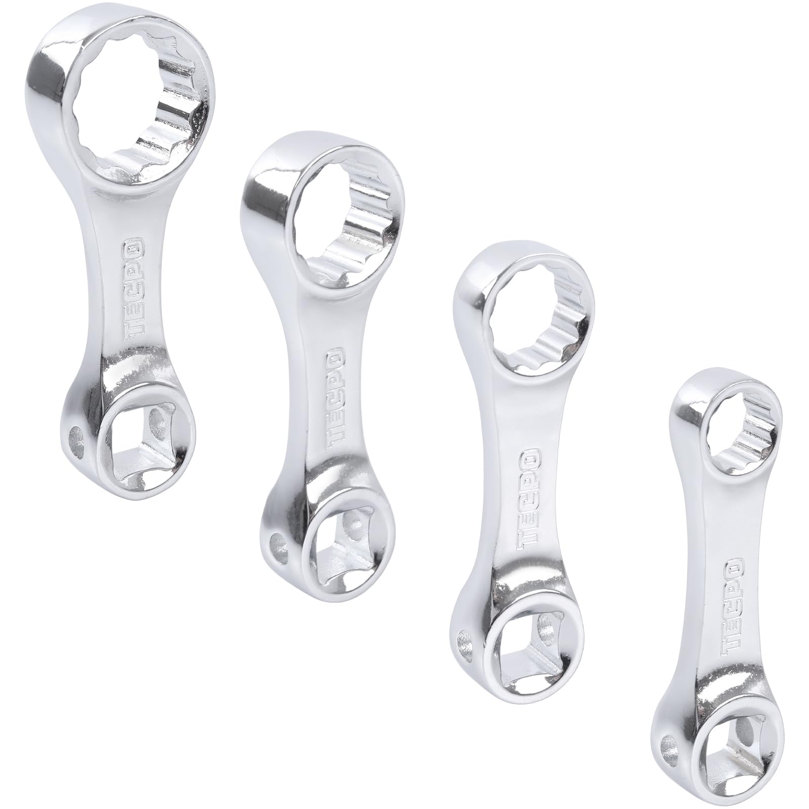 TECPO Lot de 10 adaptateurs de couple 3/8" avec rallonge à 12 pans pour clé polygonale de 10 à 19 mm, adaptateur de couple pour clé dynamométrique