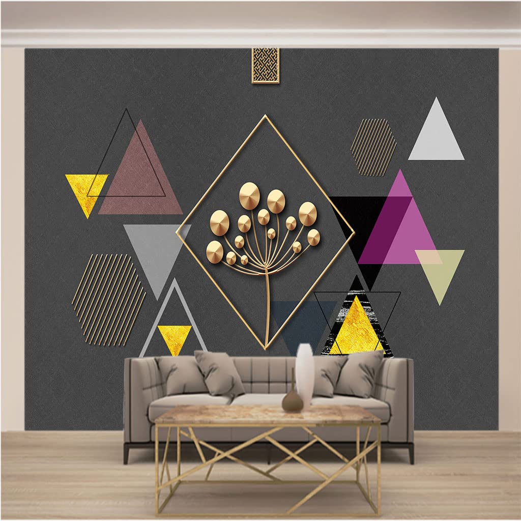 Papier peint intissé trompe l'oeil de haute qualité pour salon contemporain gris