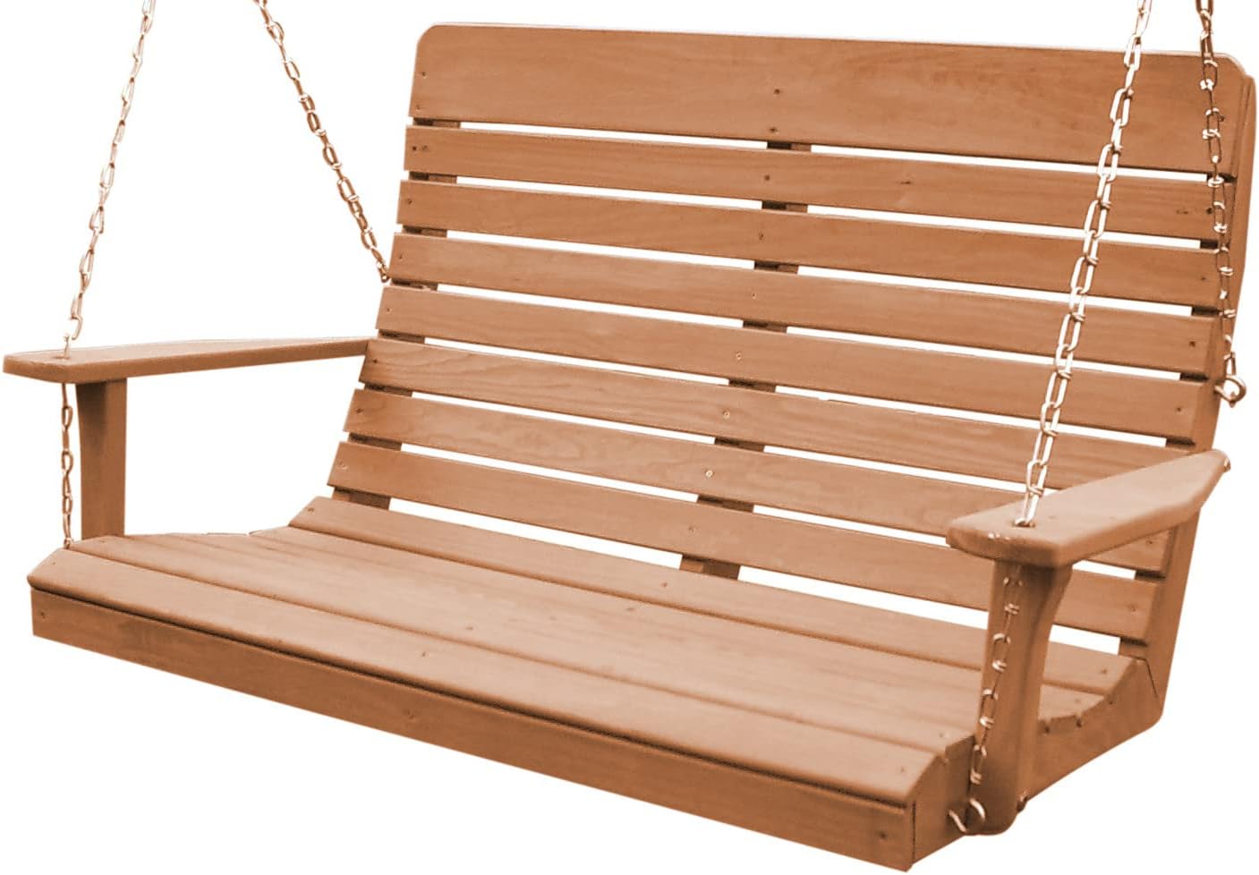 4' Highback Swing, Pressure Treated Pine- Cedar Stain