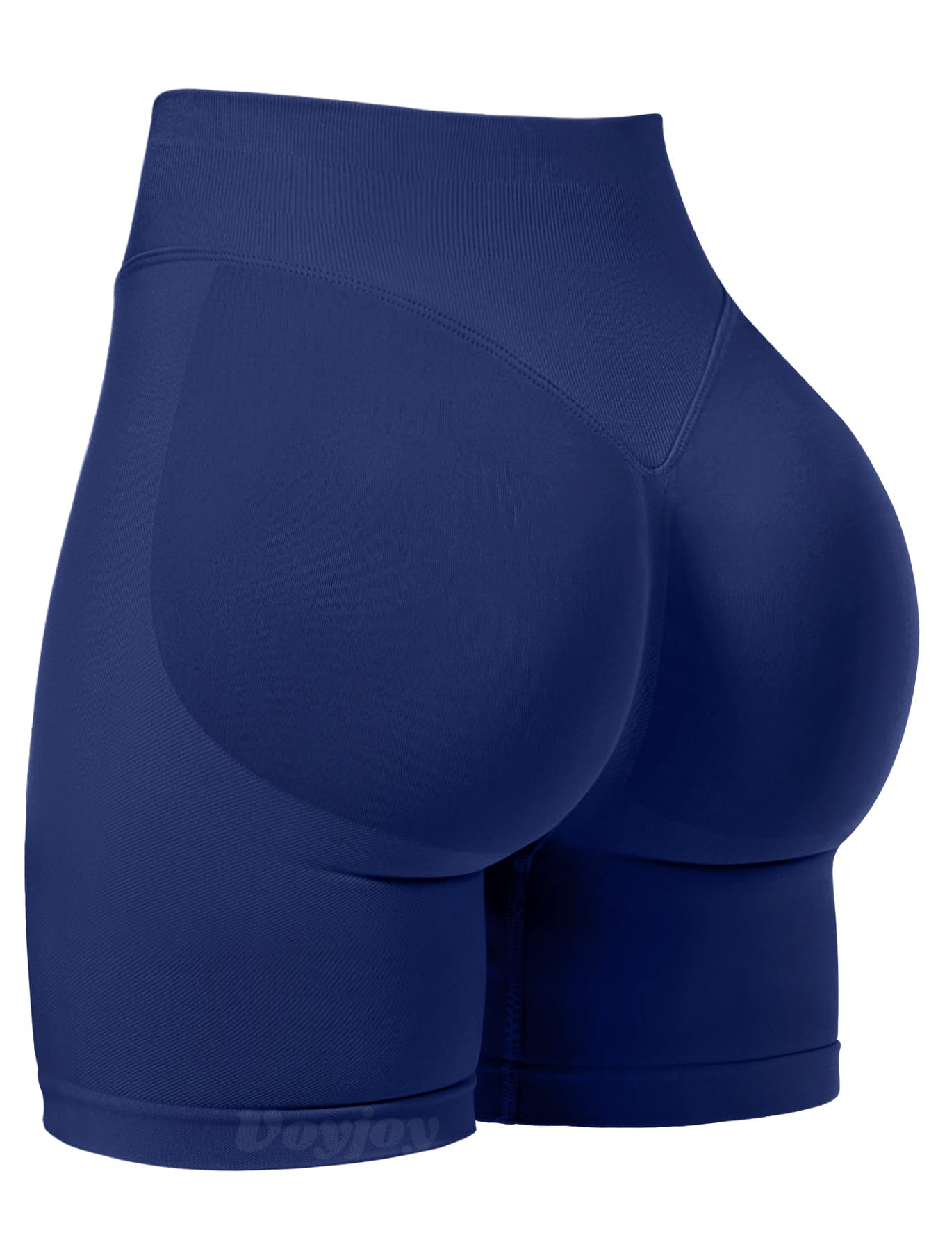 VOYJOY Women Workout Impact Shorts 4.5" Scrunch Butt Lifting Gym Shorts Seamless Booty Biker Shorts — view 12