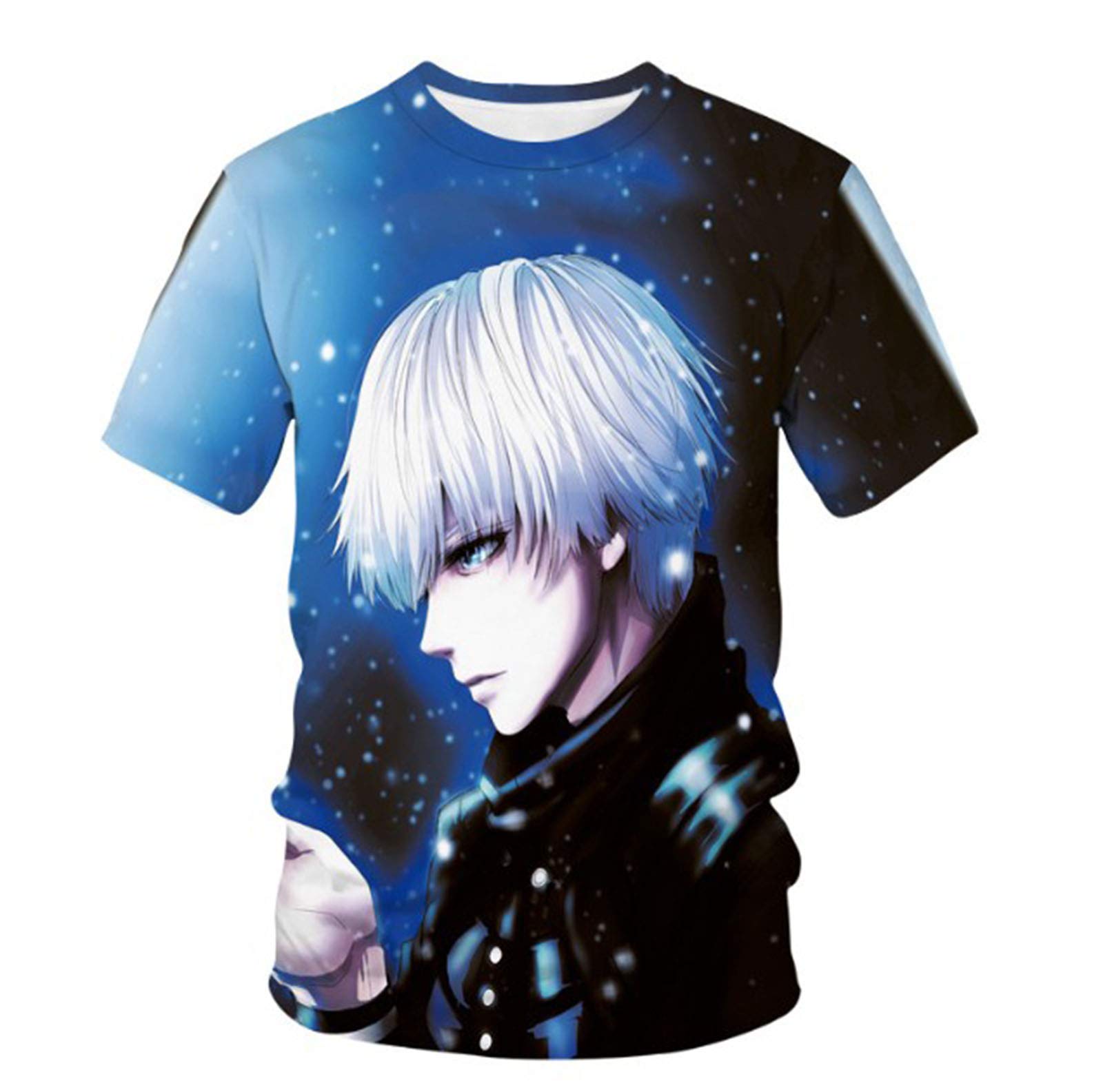 famesale Tokyo Ghoul 3D Printed T-Shirt Unisex Anime Tokyo Ghoul Kaneki Ken Cosplay Costume Short Sleeve T-Shirt
