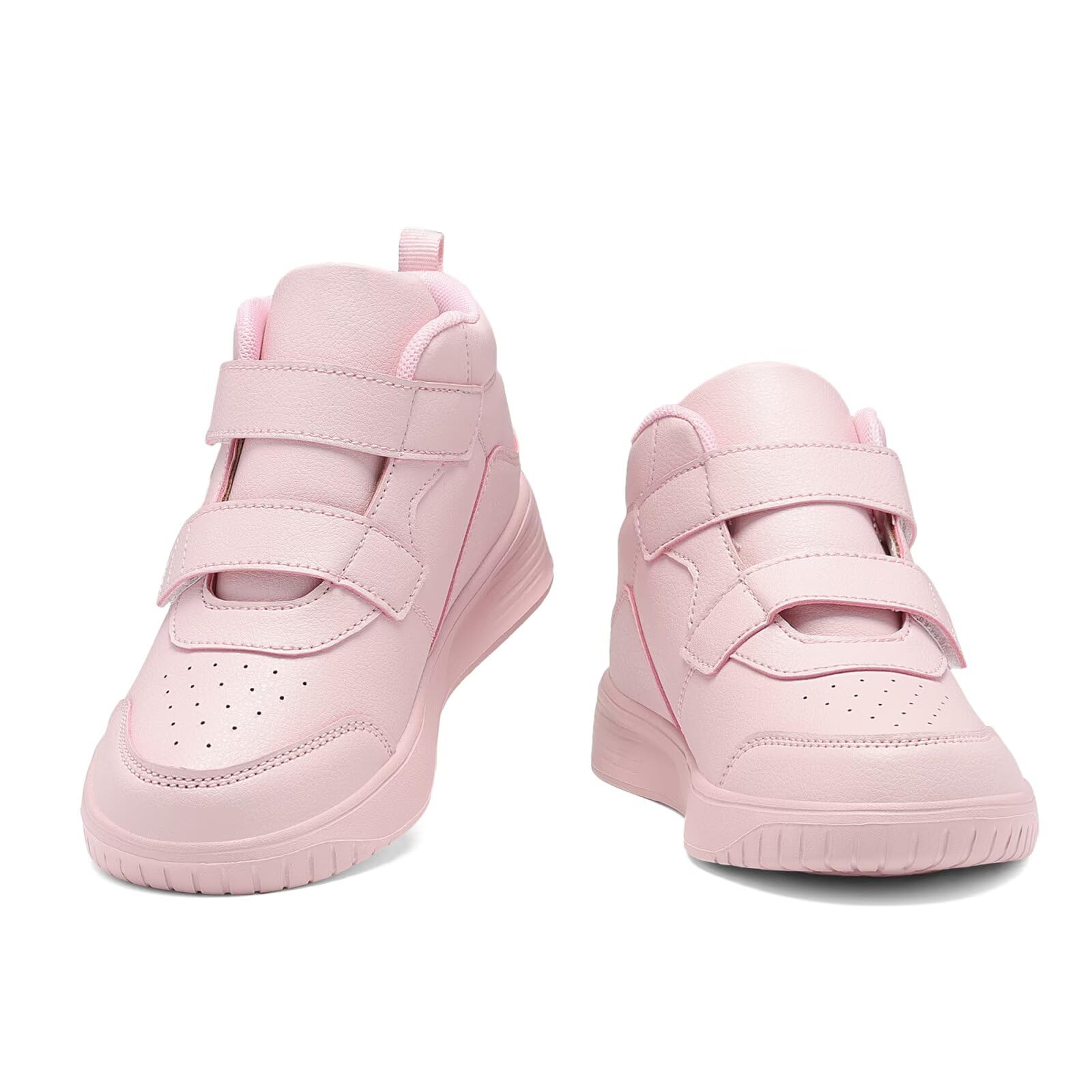 Kids Trainers Boys High Top Running Adjustable Strap Shoes for Girls School Tennis Sneakers