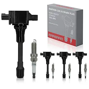 Marsram Ignition Coil Pack and Double Iridium Spark Plug Kit Set of 4
