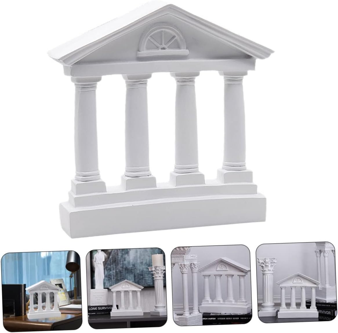 Greek Temple Architectural Model Ancient Roman Style Resin Sculpture for Home Decor Elegant Temple Statue for Living and Office Decoration