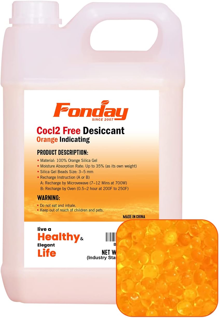 6LBS 3-5mm Orange Indicating Desiccant Beads