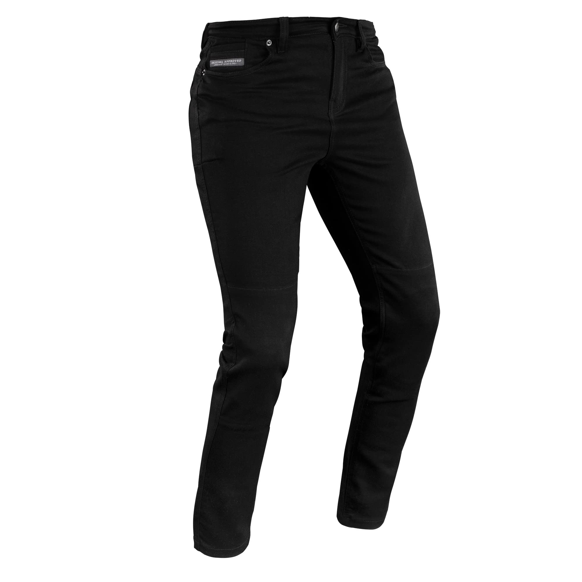 Oxford Women's Black Original Approved Aa Super Stretch Motorcycle Jeans 20 Short