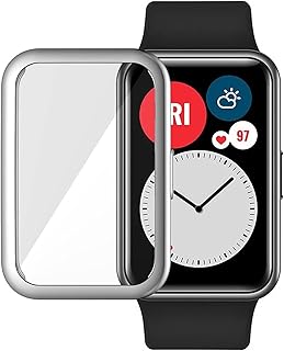Complete Protection Silicone Cover for Huawei Watch Fit - Silver