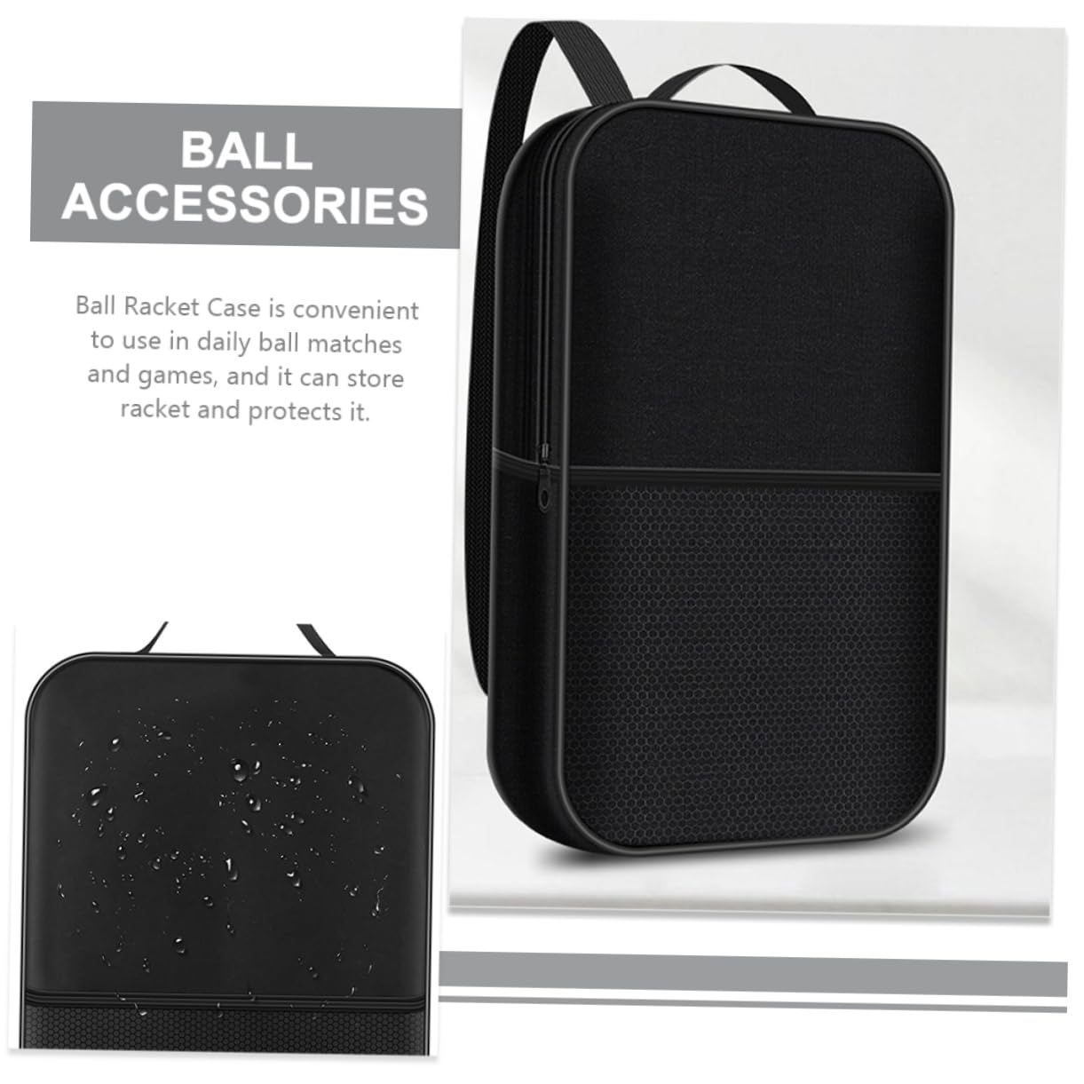 POPETPOP 2pcs Custom Paddle Cover Ball Racket Protective Sleeve Ball Paddle Case Reusable Cover Oxford Fabric Compact