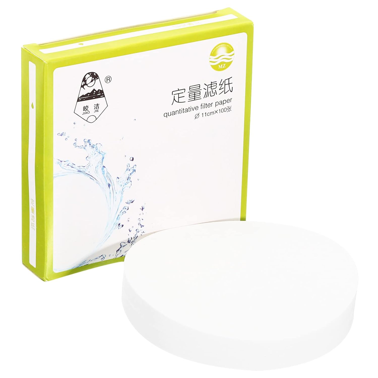 PATIKIL 100Pcs 18cm Quantitative Filter Paper Circles, Fast Speed Round Laboratory Filter Paper Chemical Industrial Oil Testing Funnel Filter Paper