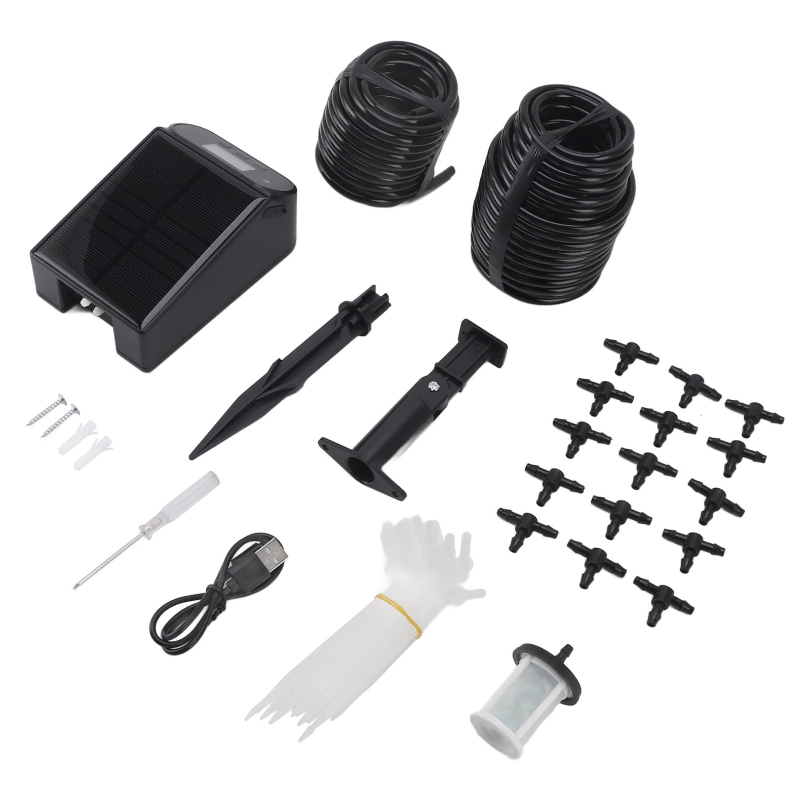 de Riego con Energía Solar SW15, Riego Automático Eficiente de Flores para Plantas en Macetas, Perfecto para Balcones y Jardines, Material ABS