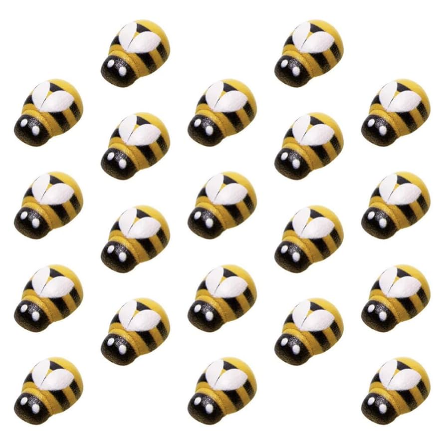 小物 bee Amazon.com: Lxnoap Mini Wooden Bees with Adhesive