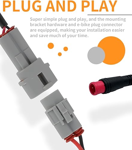 Miniatura 5 de E-Bike LED Headlight for Rad Power Bikes Mini Rover Expand Runner, High Output E-Bike LED Lights Head Light with Mounting Bracket and E-Bike Plug,