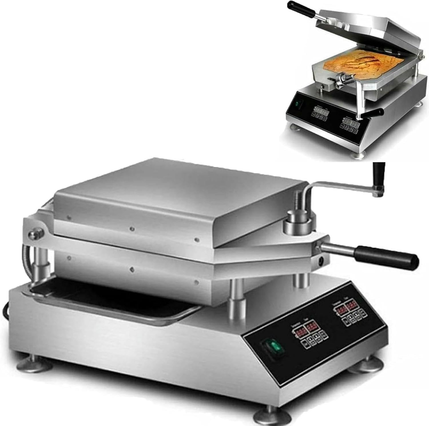 Macchina Elettrica Professionale Per Crepes E Pancake, Ideale Per Chioschi Di Snack Da Strada, Ristoranti Caffetterie; Per La Preparazione Tako Senbei Ai Gamberetti Appena Fatti
