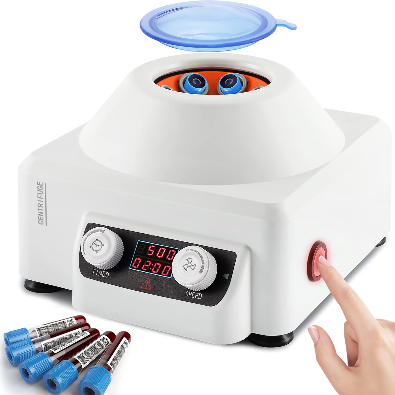 Centrífuga eléctrica de sangre 4000 RPM 10 ml x 6 rotores con pantalla LCD