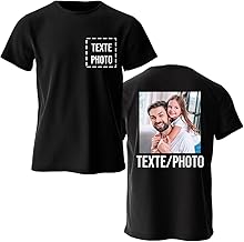 COOZEBRA Custom T Shirt - Create Your Unique Tee Shirt with Photo Text, Custom T-Shirt for Men and Women, Black, M