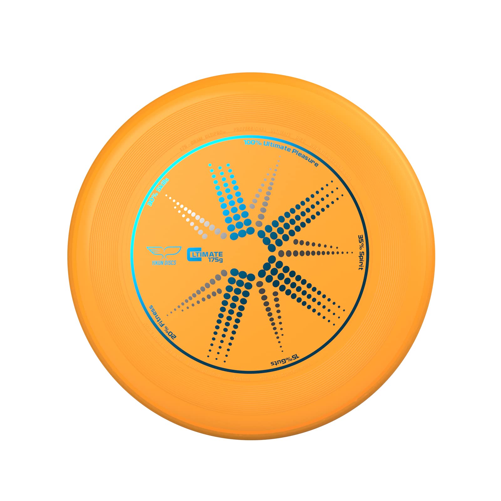 Yikun Ultimate Disc, 175 Gram Flying Disc with Eco-Friendly Material|Infinite Color Sport Disc, WFDF and USA Ultimate Approval,Suitable for Competitions, Team Flying Disc for Beach,Park,Camping
