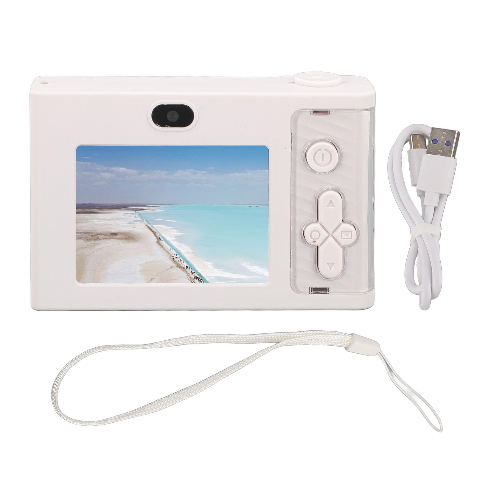 48MP Digital Vlogging Camera, 1080P HD Digital Camera with 8X Digital Zoom, Anti Shake and Auto Light Sensitivity, 2.4 Inch TFT Screen for Travel and Daily Use (White)-picture-40