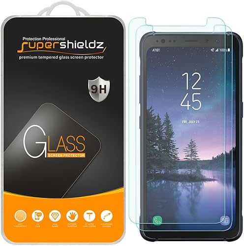 Supershieldz (2 unidades) Diseñado para Samsung (Galaxy S8 Active) (no compatible con los modelos Galaxy S8 y S8 Plus), protector de pantalla de