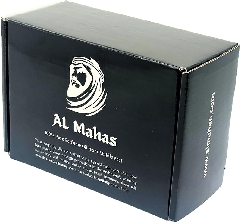 Missu Aura AL MAHAS Óleo de perfume roll-on com fragrância cítrica e aquática, 10 mL, Pacote com 12 unidades