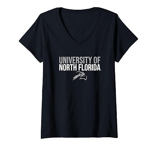 Womens University of North Florida UNF Ospreys Stacked V-Neck T-Shirt