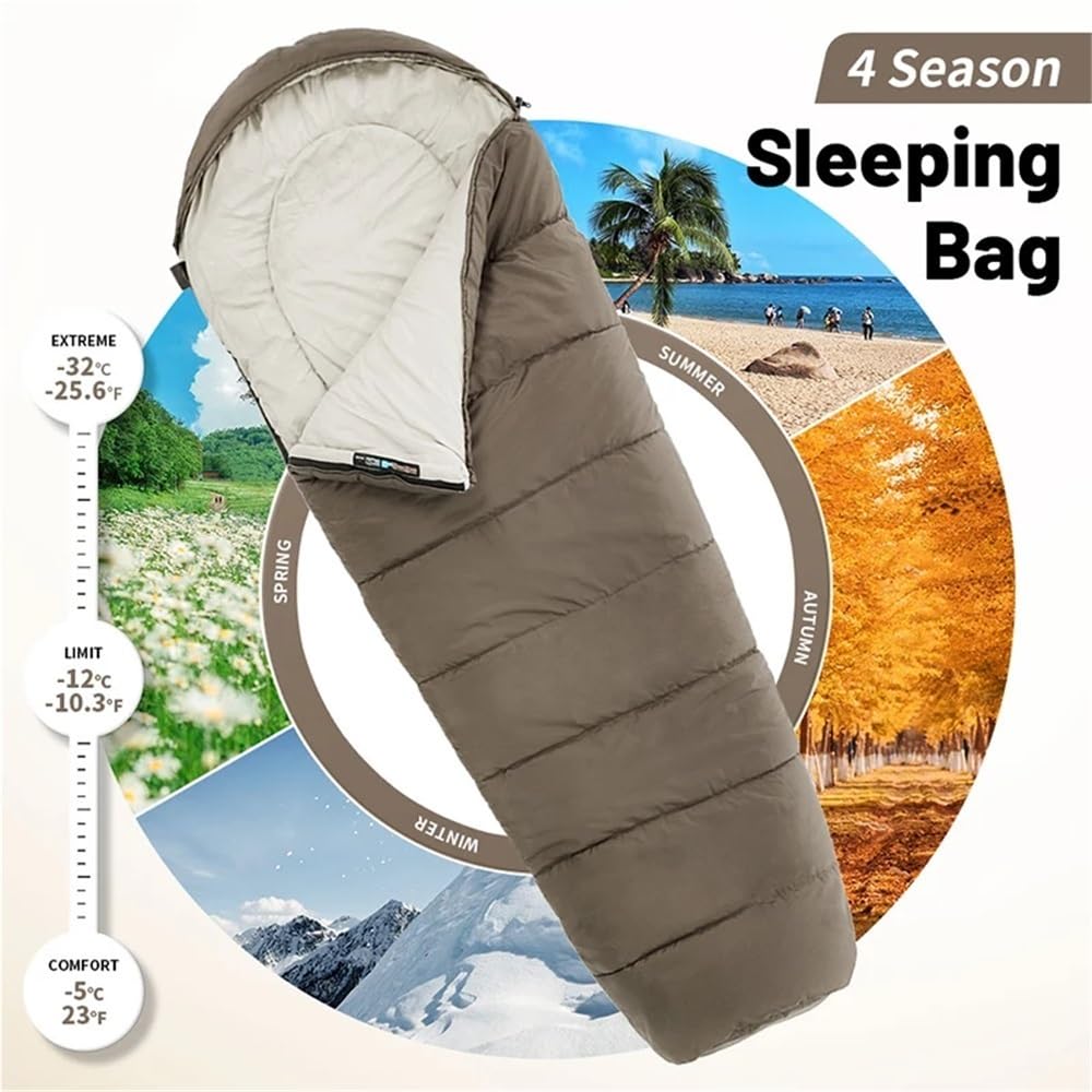 Śpiwór MJ300-1℃ Lekki MJ600-12℃ Śpiwór typu mumia Na zewnątrz Camping Bawełna Zimowe Ciepłe Śpiwory