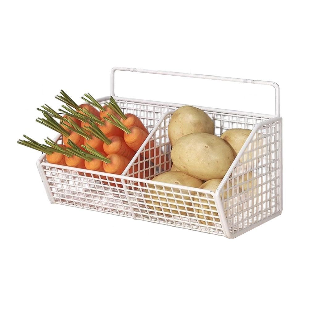 Gewürzregal zur Wandmontage, stanzfreier Küchenaufbewahrungs-Organizer für Knoblauch, Chili, Kräuter, Gewürzhalter, Metall, Schwarz, M 26 x 15 x 11 cm