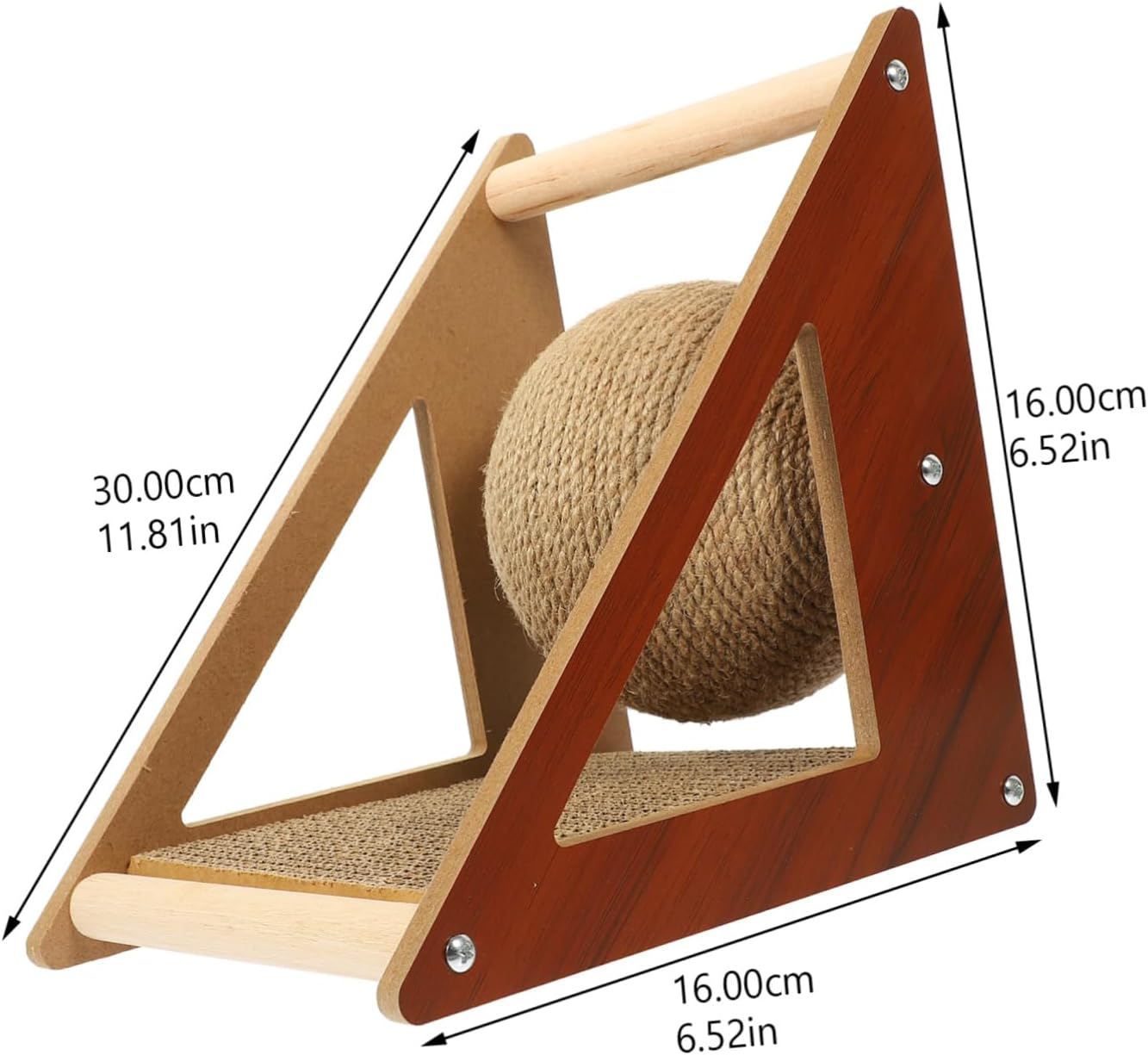 HANABASS Stable Cat Scratcher Dual Functionality Durable Scratching Board and Interactive Cat Scratching Ball for Indoor Play for Kittens