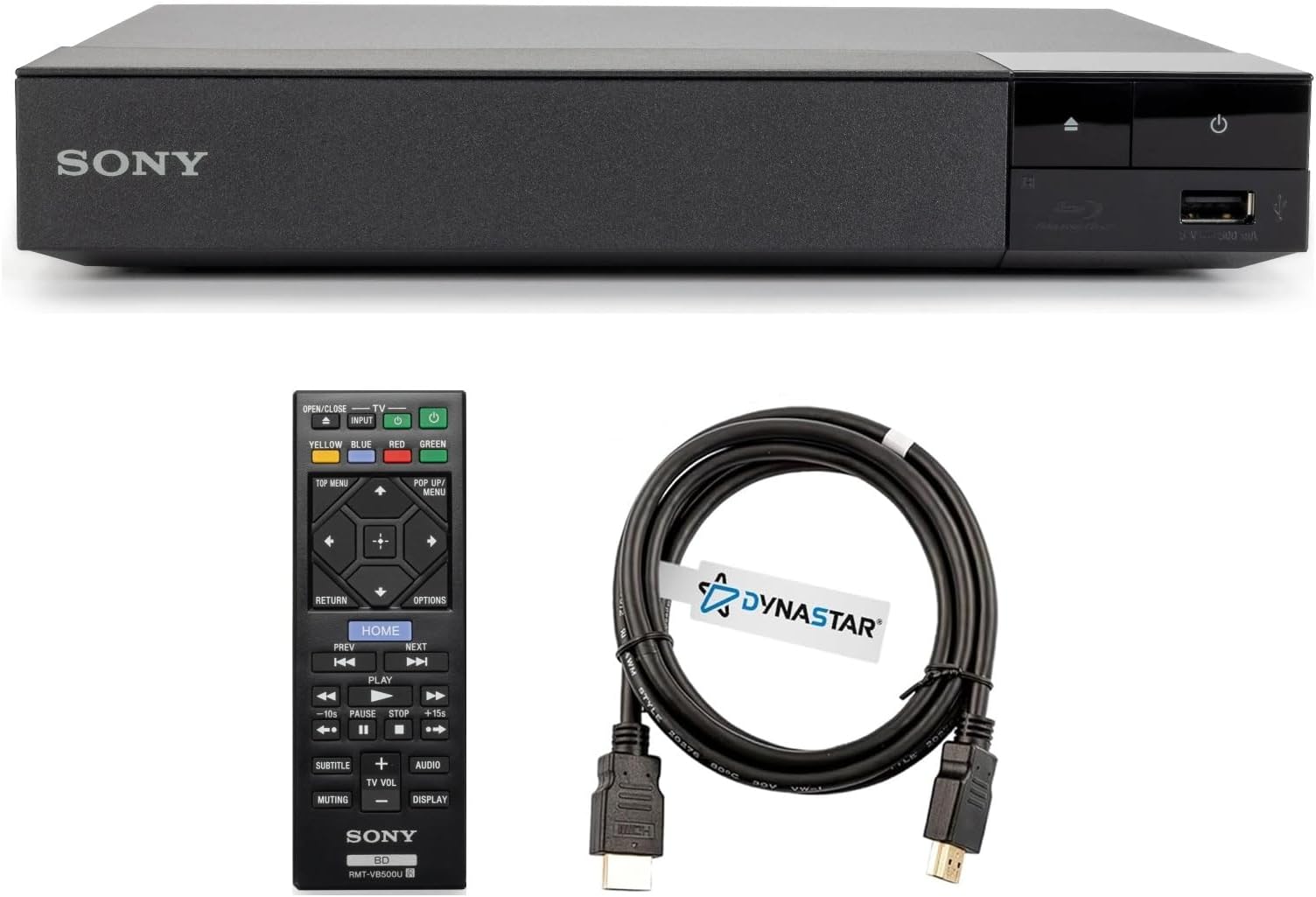 Region Free Blu-ray Player Compatible with Sony BDP-S1700 Multi Region Code Free | Blu-ray Regions A, B, C | DVD Regions 0-8 with Dynastar 6FT HDMI Bundle