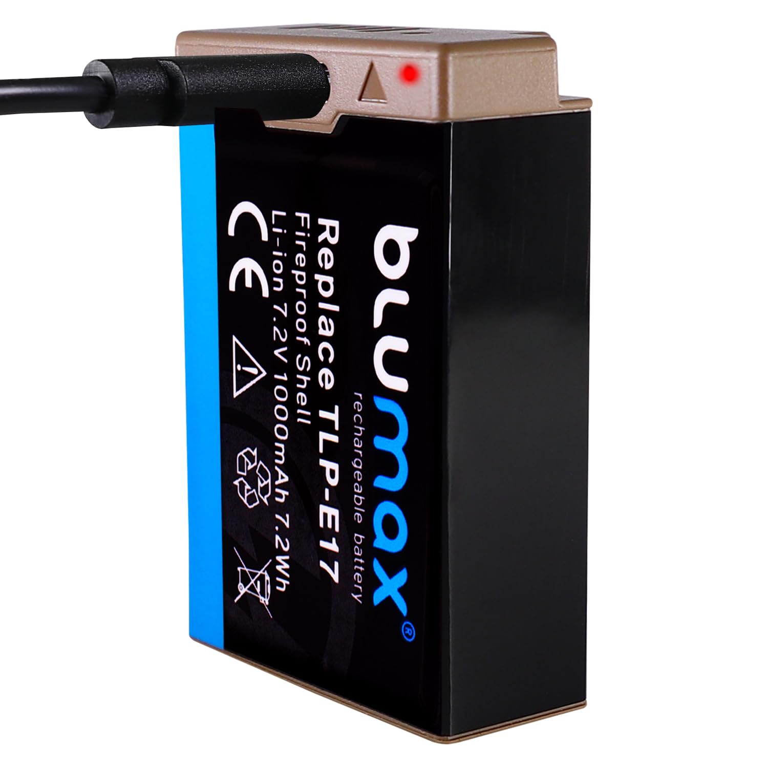 Blumax Akku LP-E17 USB-Typ C Eingang kompatibel mit Canon EOS RP R10 R100 77D 200D 250D 750D 760D 800D