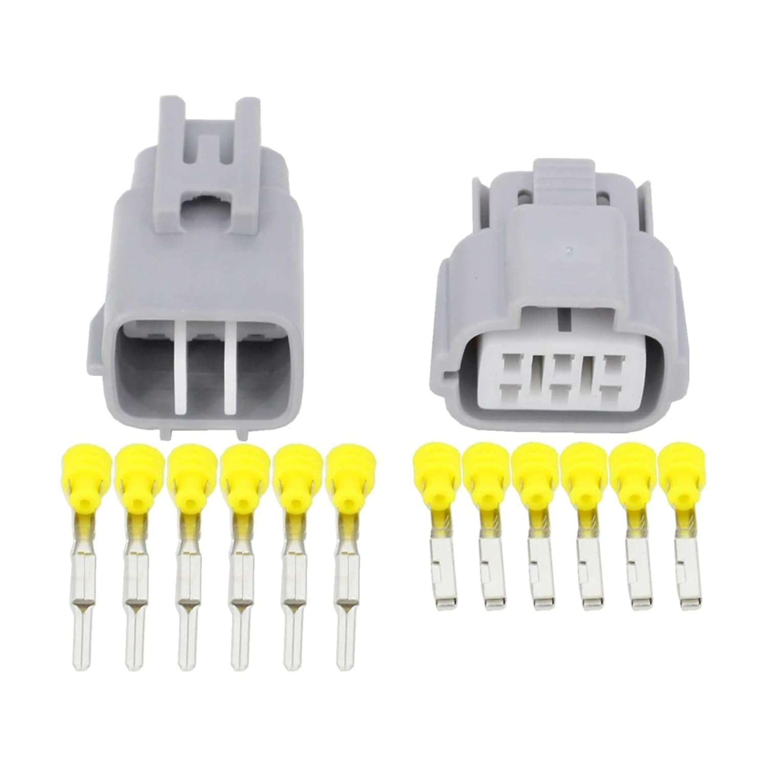 6 Pin 6189-0323 6188-0175 6 Way Gray Accelerator Pedal Automotive Connector with Terminal DJ70613Y-2.2-11/21 6P(Male and Female Plug,5 Sets)