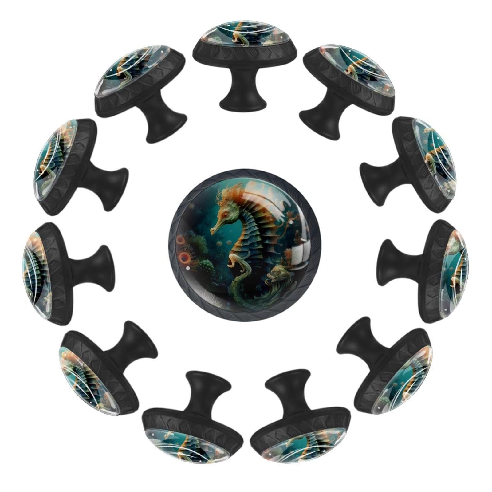 Boutons de tiroir ronds en verre transparent poignée de meuble tendance