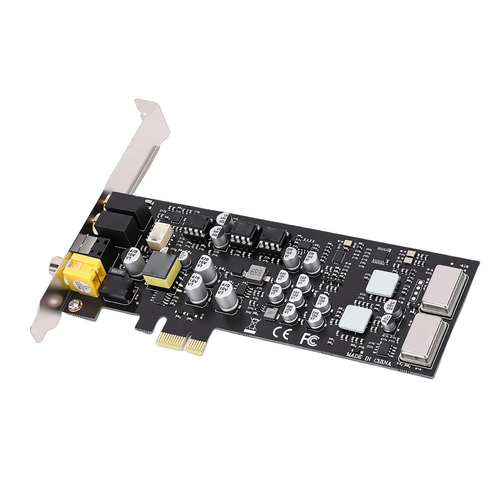 Cryfokt Scheda PCIE Elaborazione HiFi di Alta qualità per Appassionati di Giochi e Musica Staffa a Basso Profilo Inclusa