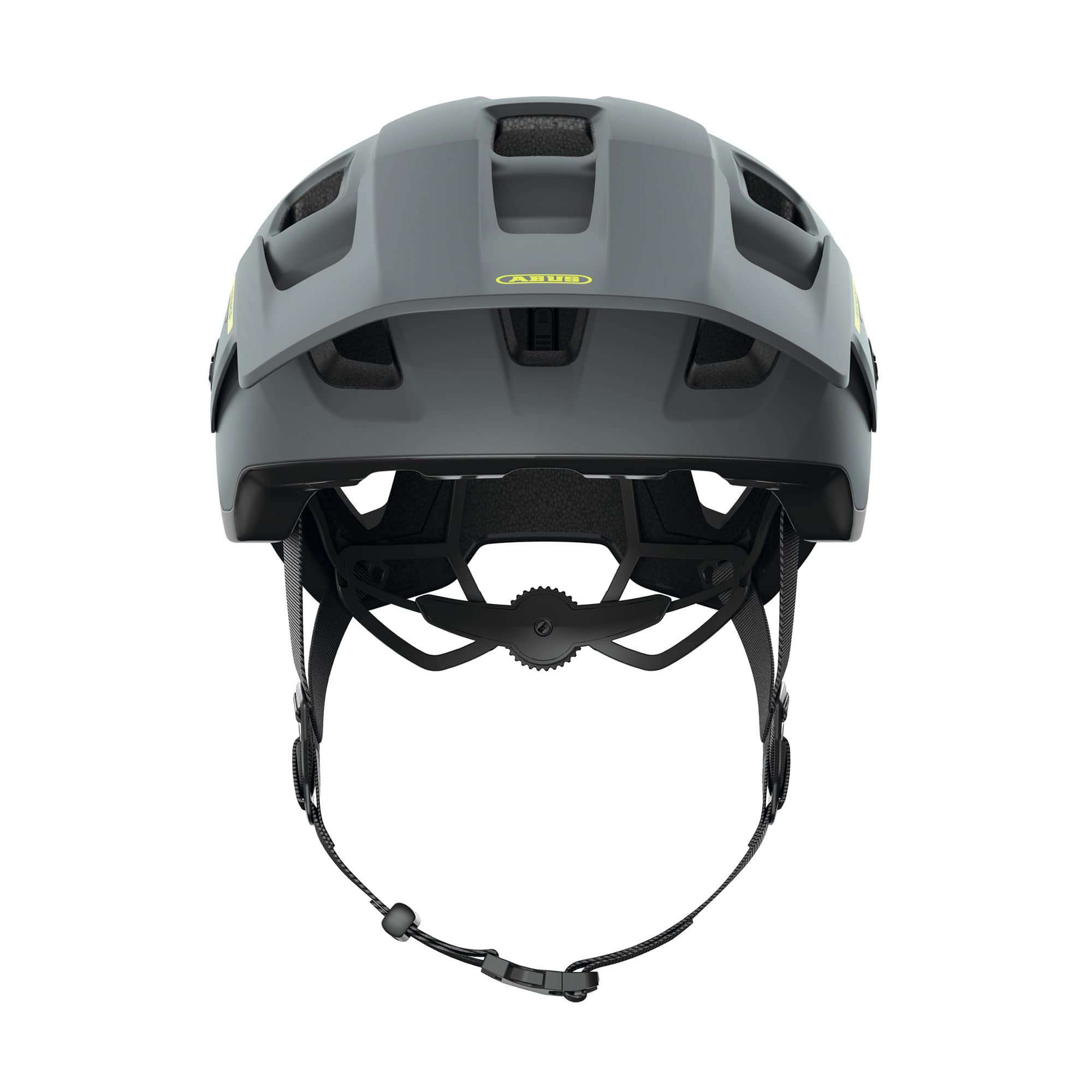 ABUS MoDrop Casco MTB, casco da bicicletta robusto con buona ventilazione per mountain bike, vestibilità personalizzata, per donna e uomo Grigio (concrete grey) M (54-58 cm​) | Tecnologia In-Mold, sistema di regolazione, supporto occhiali, apertura per tr