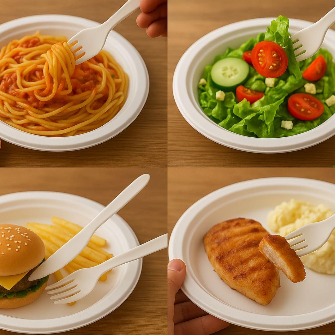 250 Cucchiaini in CPLA Riutilizzabili - Biodegradabili e Ecologici per Catering