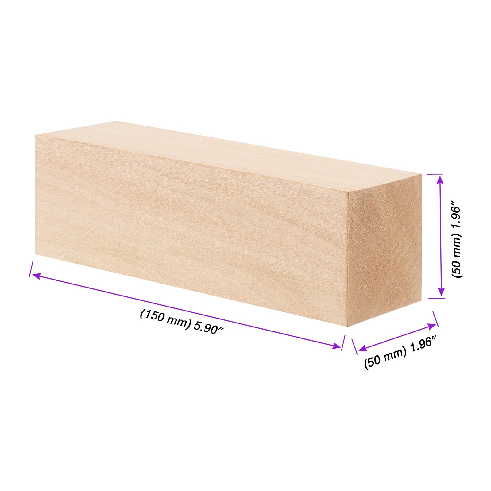 JOIKIT 10 PCS 15 x 5 x 5cm Basswood Carving Blocks, Rectangular Whittling Wooden Blocks for Carving - Image 2