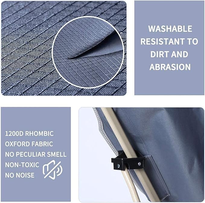 Image of Folding Fishing Bed Chair, Foldable Camping Beds with Right-Angle Non-Slip Feet, Portable Camping Bed that Can Lie Flat, Outdoor Beach Sunbathing