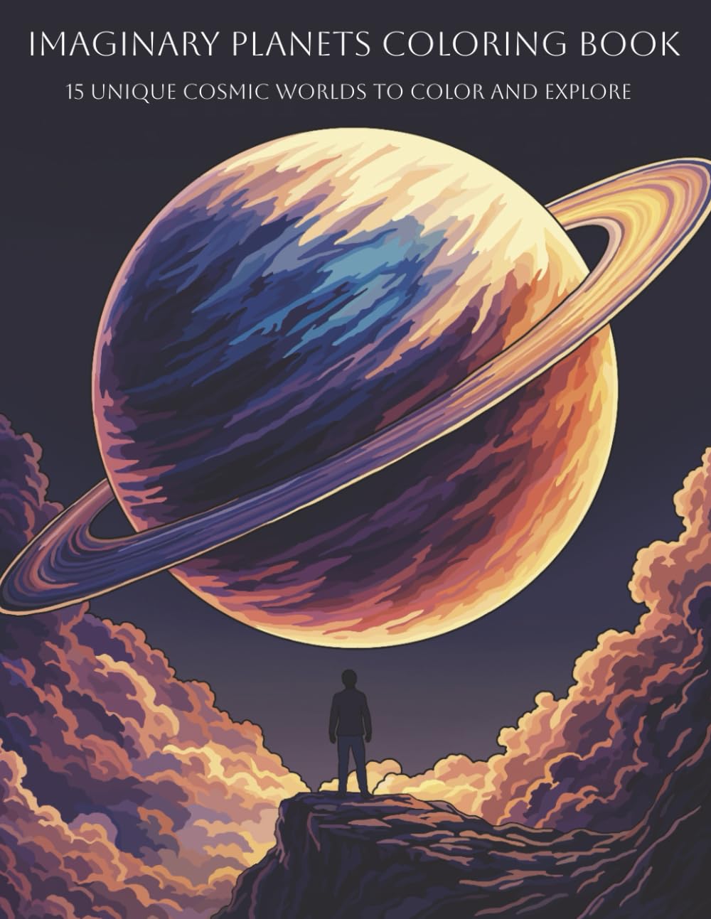 Imaginary Planets Coloring Book: 15 Unique Cosmic Worlds to Color and Explore