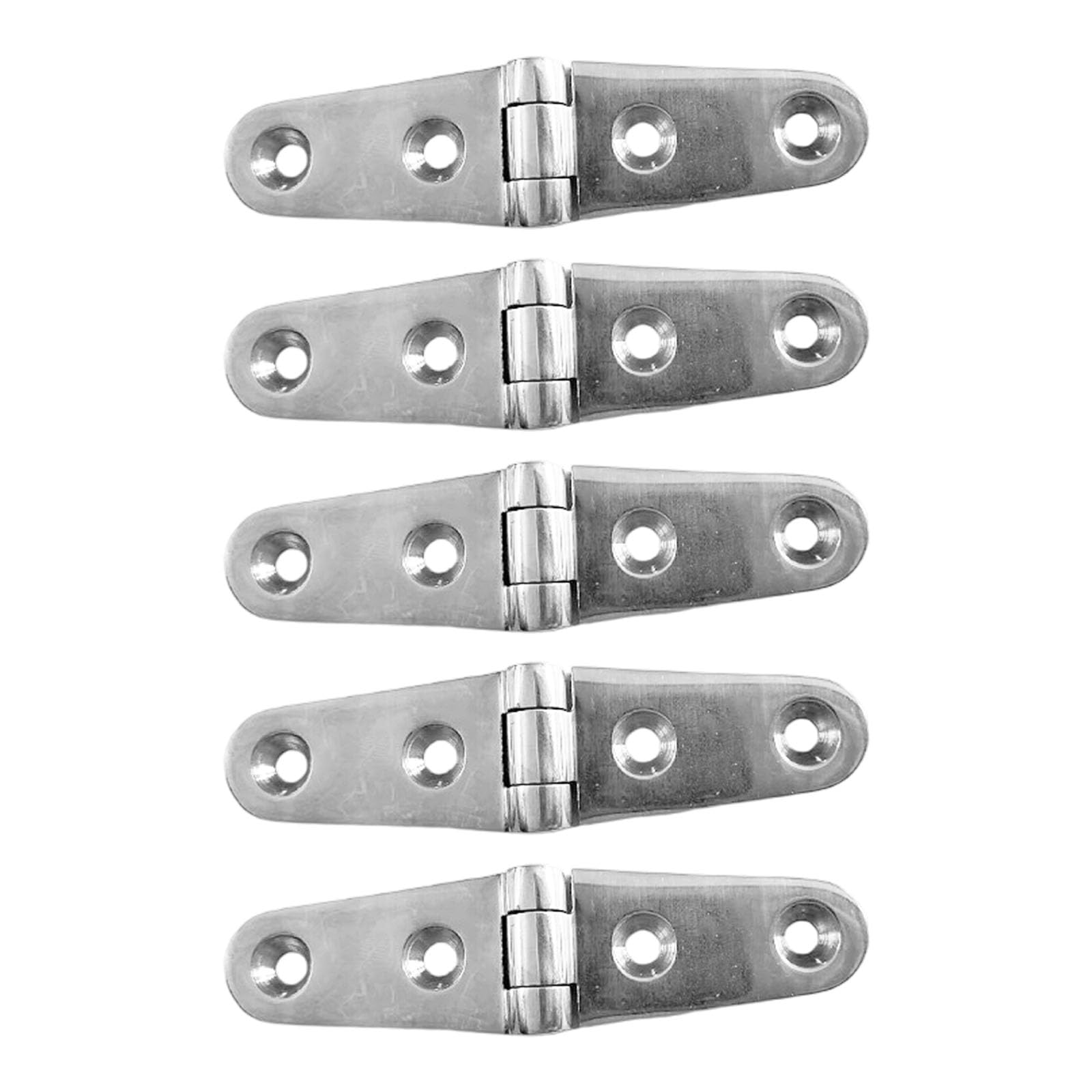 Charnière marine inox finition verre poli pour portes lourdes de yacht