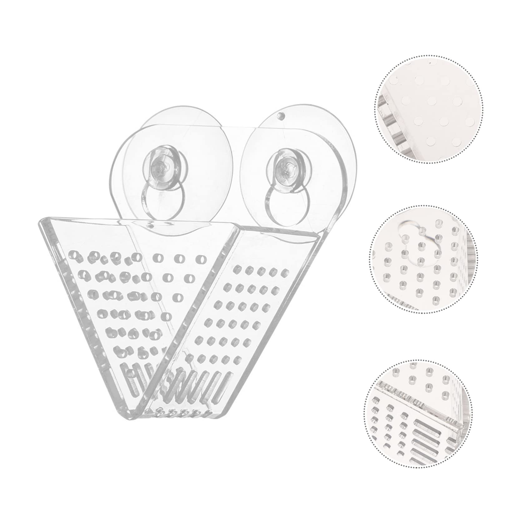 GRIRIW Red Worm Feeder for Aquarium Acrylic Fish Tank Feeding Cup Tank Feeder Double Suction Easy to Use