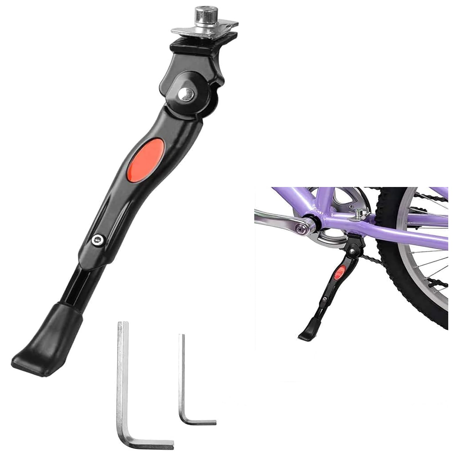 DEWEL Fahrradständer für 16-20 Zoll, Höhenverstellbar 4cm, Aluminiumlegierung Mittelhalterung, fahrradständer kinderfahrrad für Mountainbike Rennrad Sportfahrrad