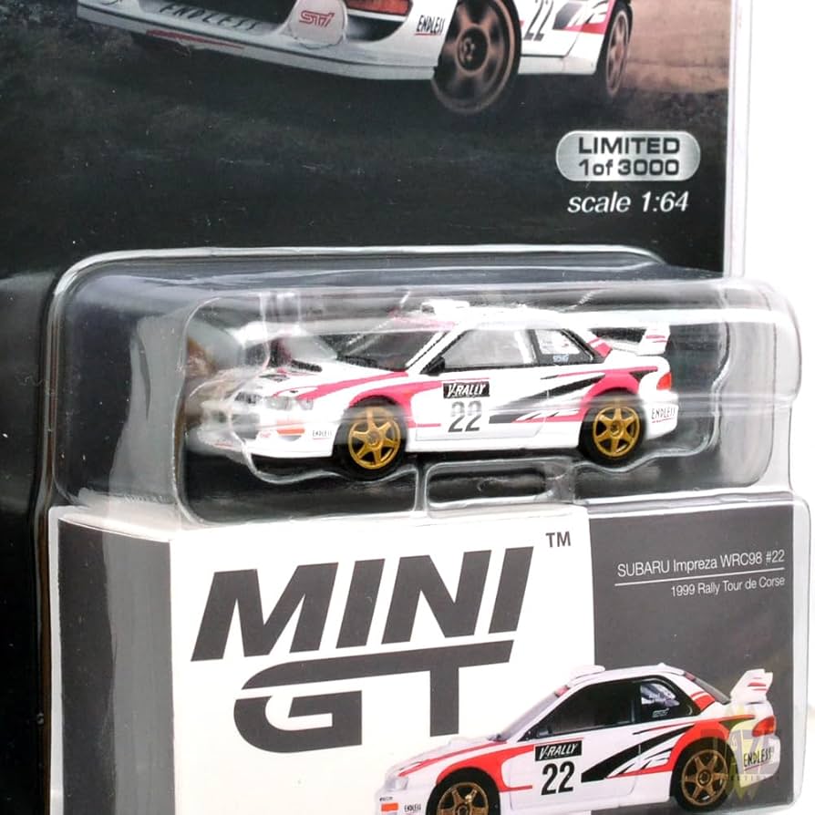 価格改定！Subaru Impreza WRC 98 ミニカー Mini GT #975 Subaru Impreza WRC98 1998 Rally Monte-Carlo 3rd